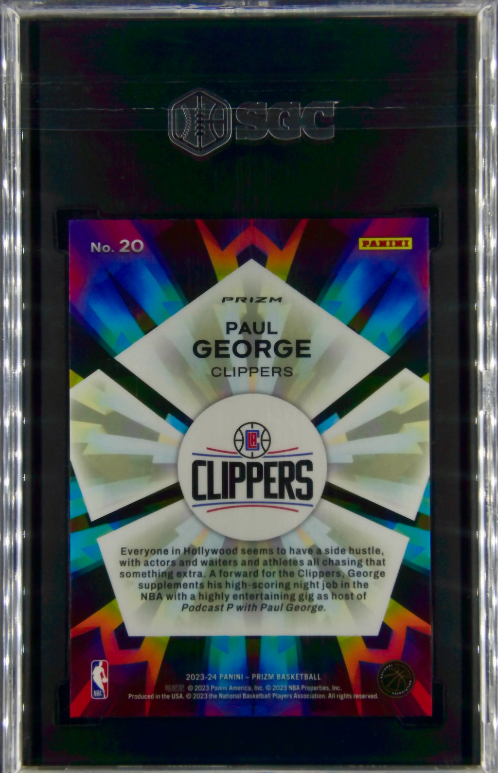 Paul George, Kaleidoscopic, Fast Break, 2023 Prizm, SGC 10-GEM MINT
