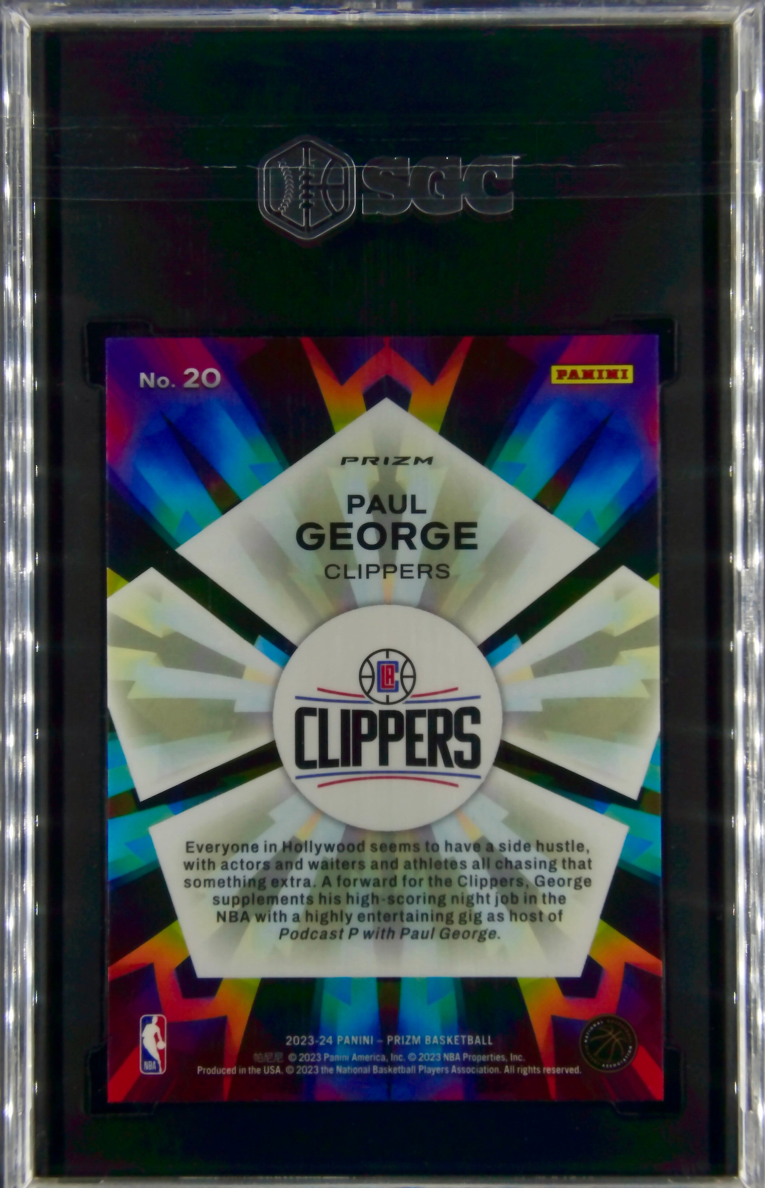 Paul George, Kaleidoscopic, Fast Break, 2023 Prizm, SGC 10-GEM MINT