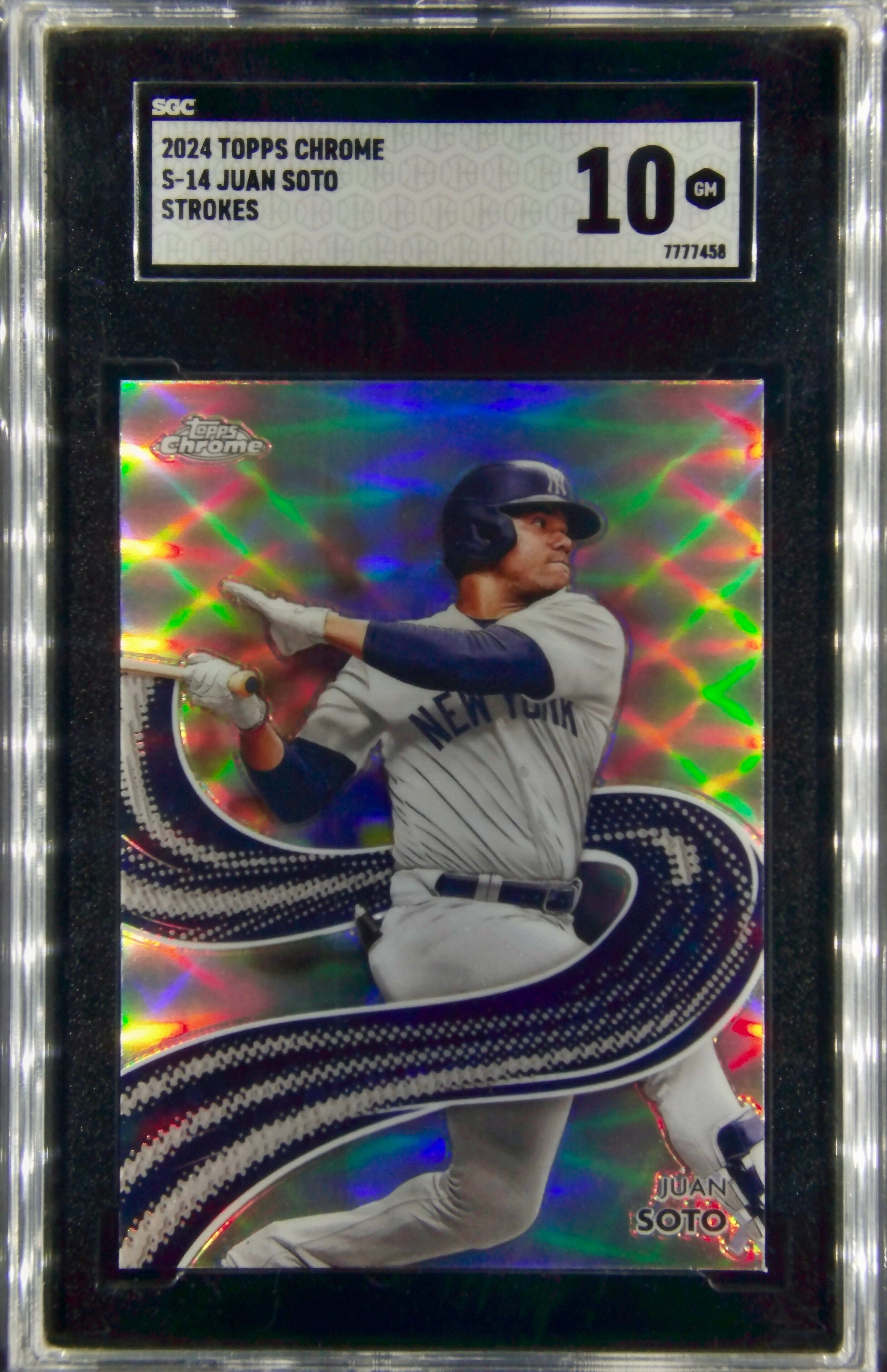 Juan Soto, Strokes, 2024 Topps Chrome, SGC 10-Gem Mint