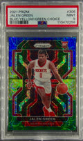 Jalen Green, 2021 Prizm, Blue Yellow Green Choice, PSA 9-Mint
