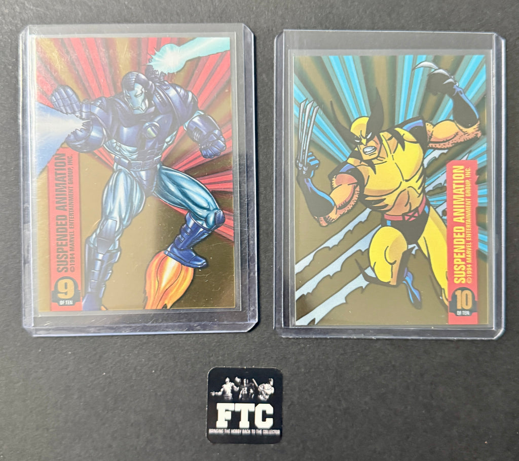 Suspended Animation Complete Set, all 10 cards, 1994 Marvel Universe