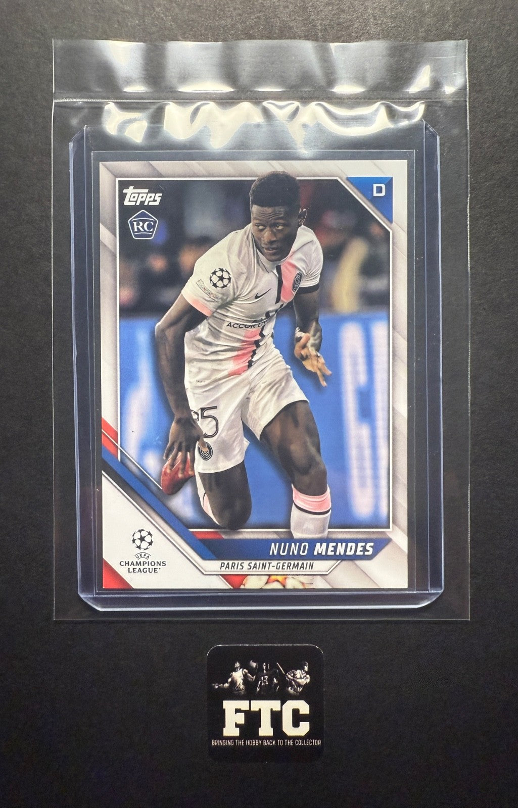 NUNO MENDES, RC, Photo Variation, 2022 Topps UEFA Champions, Portugal Star